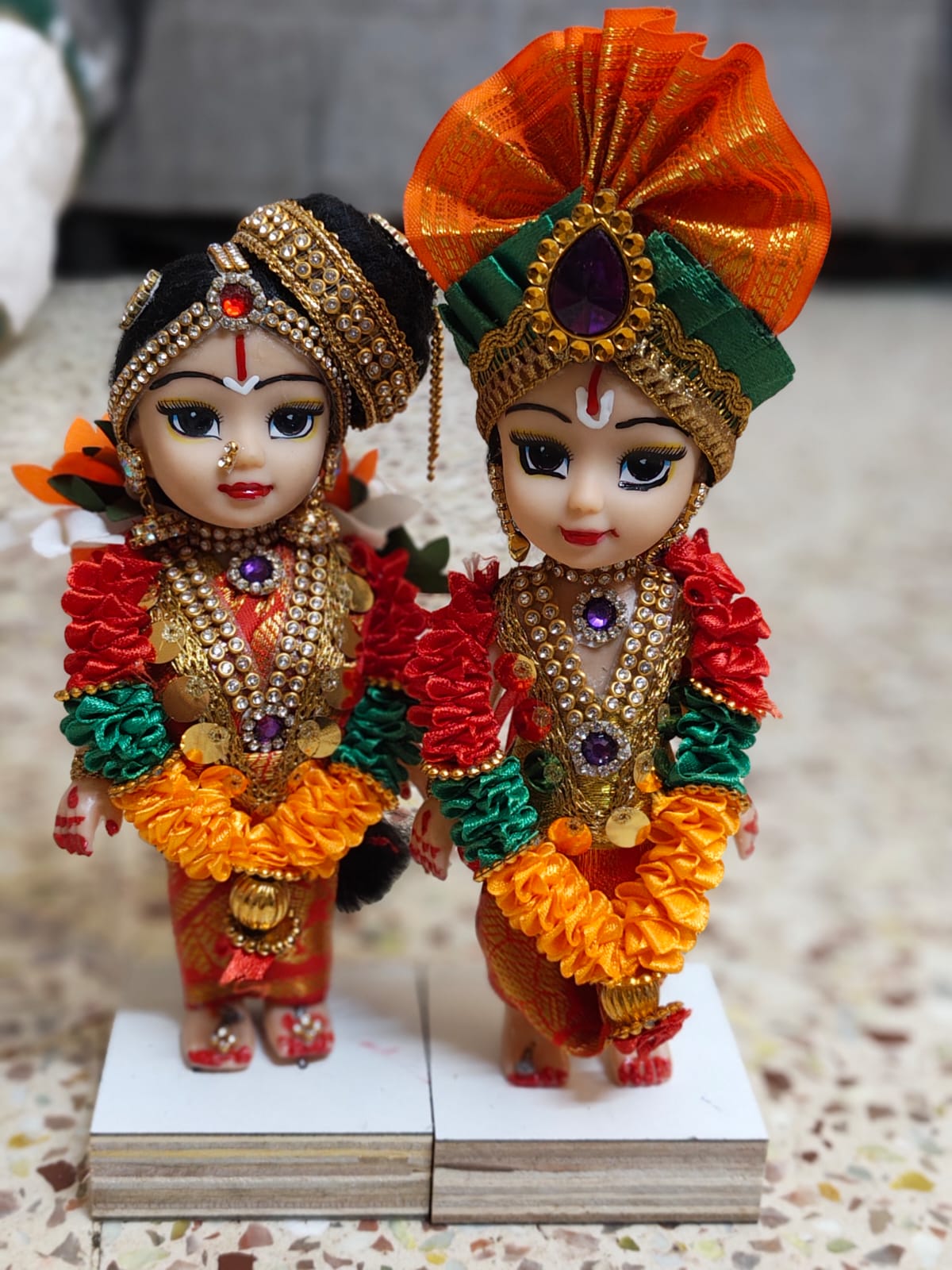 Andal idol - 8 inches Plastic Andal krishna idol doll