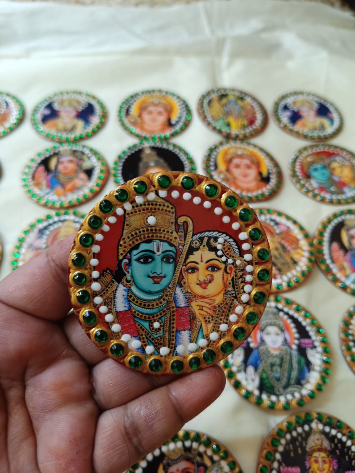 Return gifts - 3 inches Fridge magnet - Sita and Ramar idol