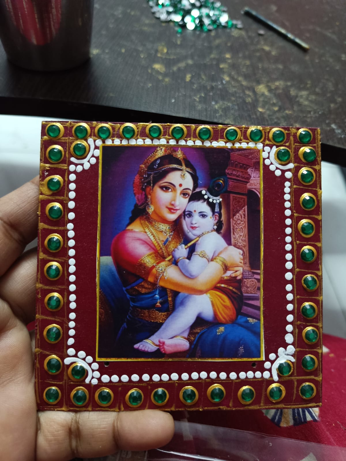 Return gifts - 4X4 Fridge magnet - baby krishna