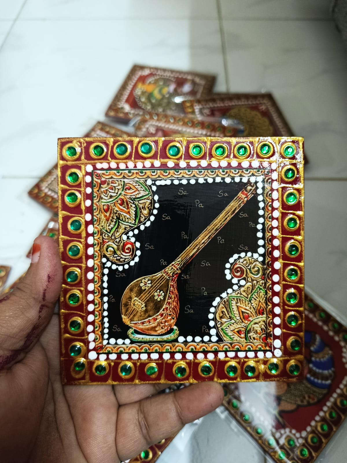 Return gifts - 4x4 Fridge magnet - Sitar