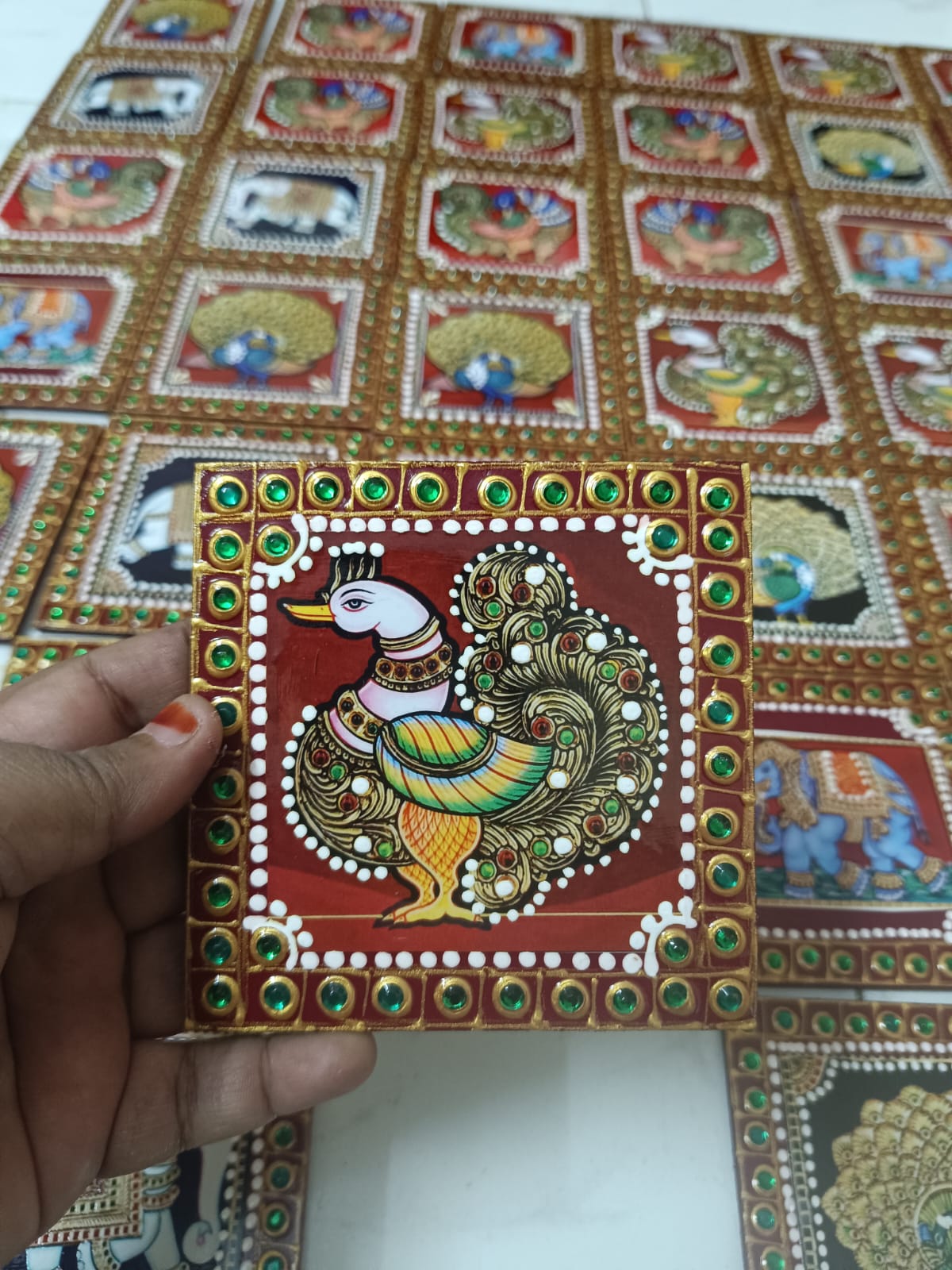 Return gifts - 4x4 Fridge magnet -Swan