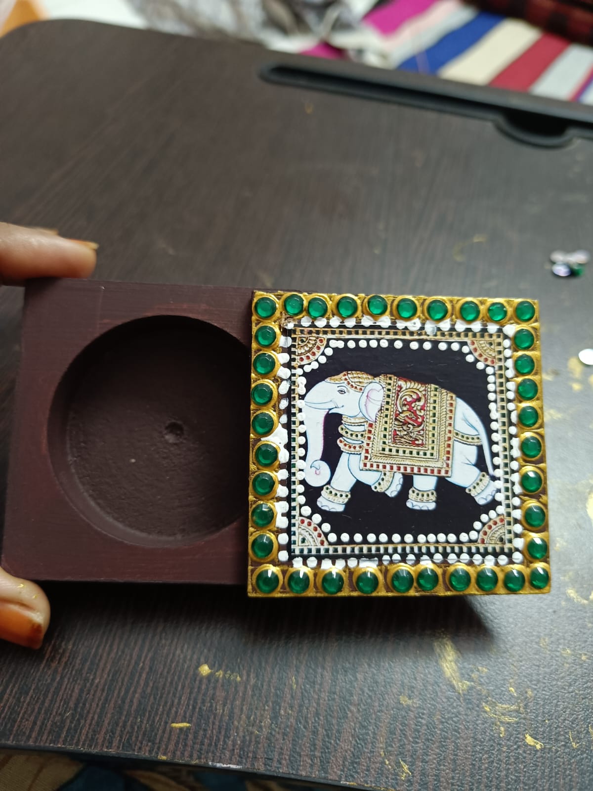 Return gifts - 2.5inches Kumkumbox - Elephant