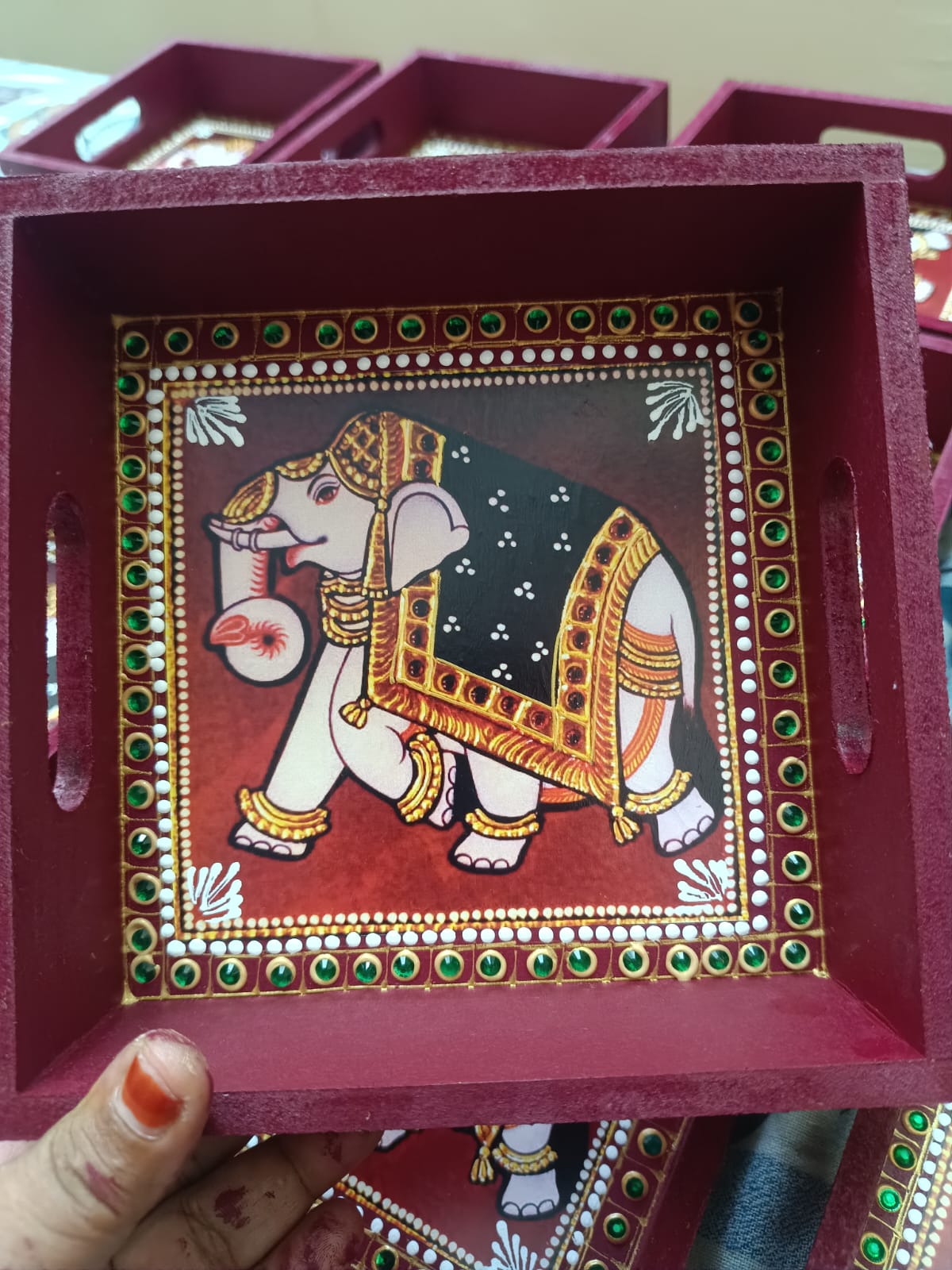 Return gifts - Tray 6x6 - Elephant