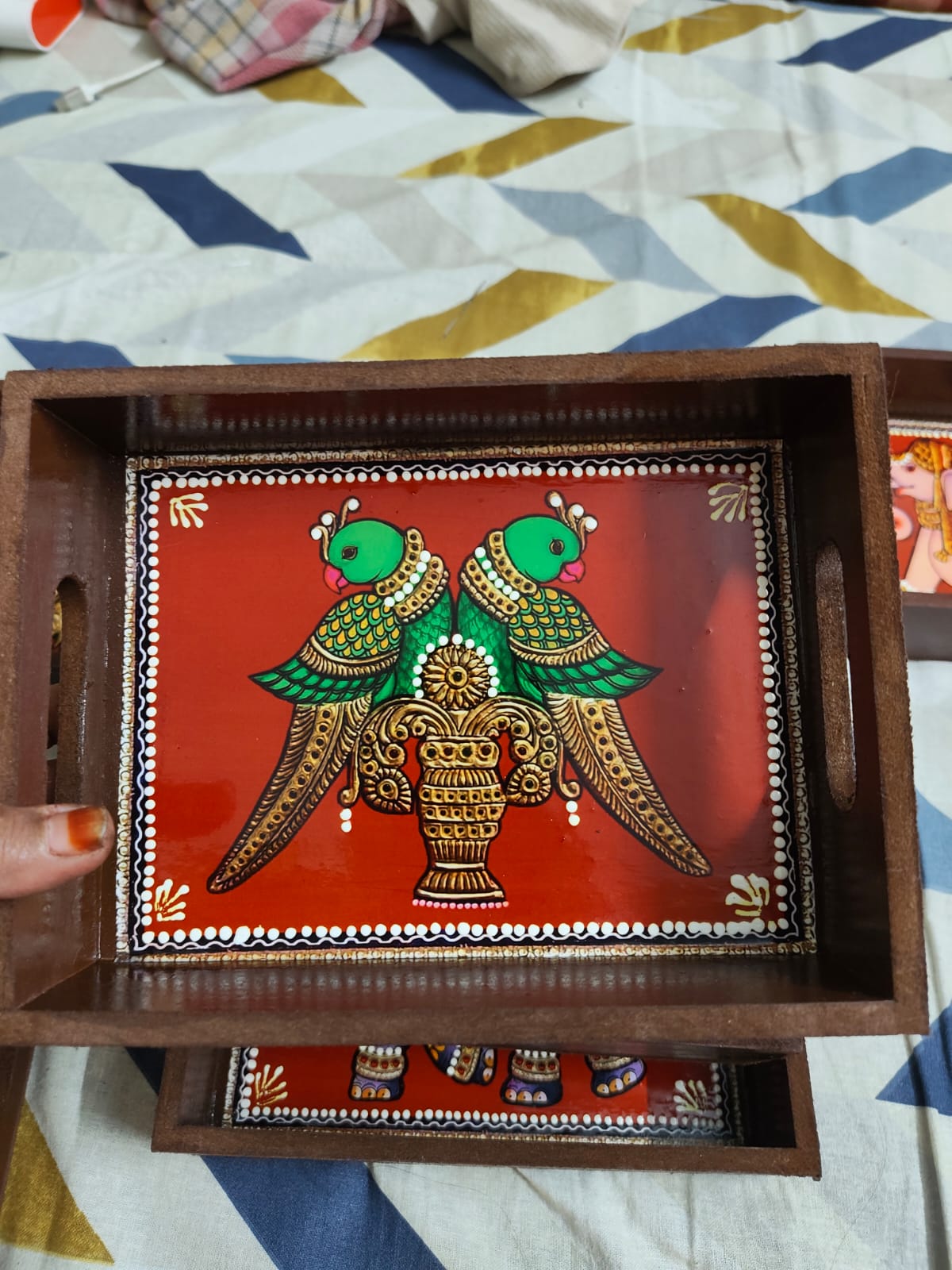 Return gifts - Tray 6X8 - Parrot