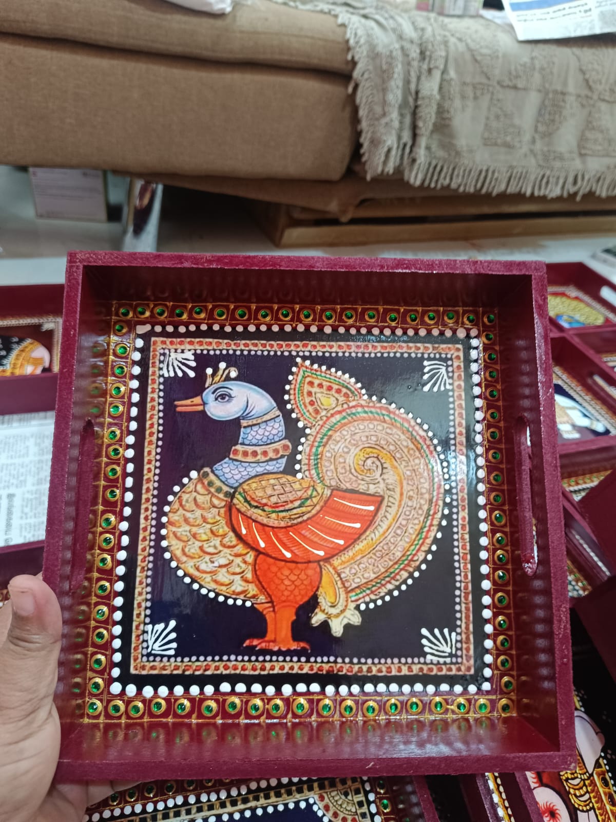 Return gifts - Tray 8x8 Swan V1